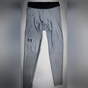 Under Armour Men’s HeatGear Compression Leggings Gray/Silver Size S Athletic
